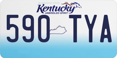 KY license plate 590TYA