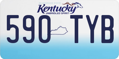 KY license plate 590TYB