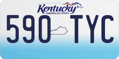 KY license plate 590TYC