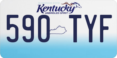 KY license plate 590TYF