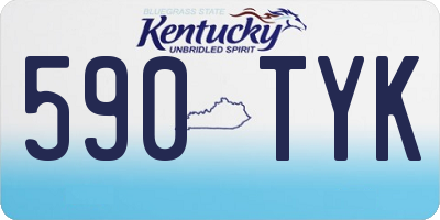 KY license plate 590TYK
