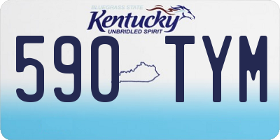 KY license plate 590TYM