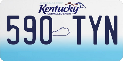 KY license plate 590TYN