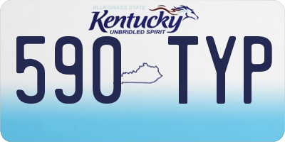 KY license plate 590TYP