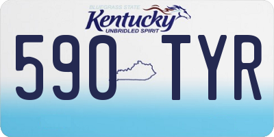 KY license plate 590TYR