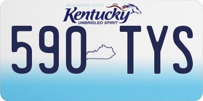 KY license plate 590TYS