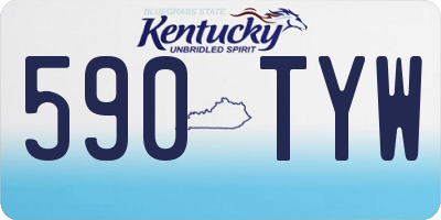 KY license plate 590TYW