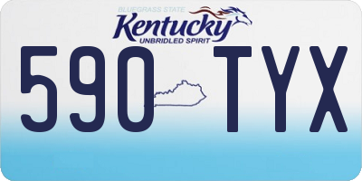 KY license plate 590TYX