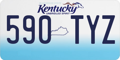 KY license plate 590TYZ