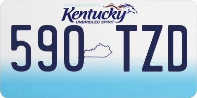 KY license plate 590TZD