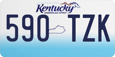 KY license plate 590TZK