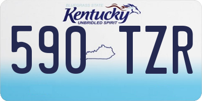 KY license plate 590TZR