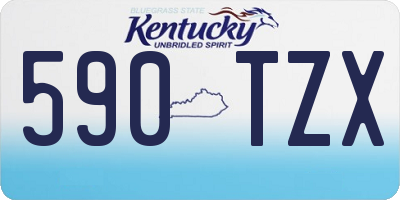 KY license plate 590TZX