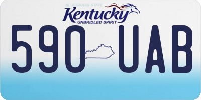 KY license plate 590UAB