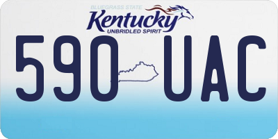 KY license plate 590UAC