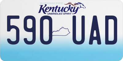 KY license plate 590UAD