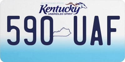 KY license plate 590UAF