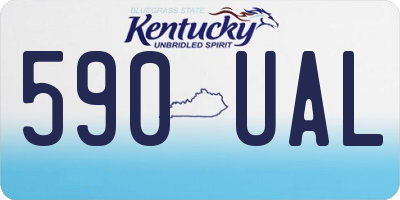 KY license plate 590UAL