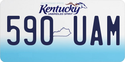 KY license plate 590UAM