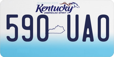 KY license plate 590UAO