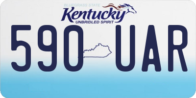 KY license plate 590UAR