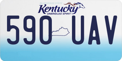 KY license plate 590UAV