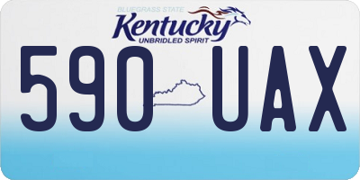 KY license plate 590UAX