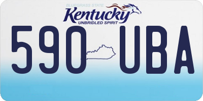 KY license plate 590UBA