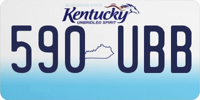 KY license plate 590UBB
