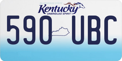 KY license plate 590UBC