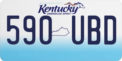 KY license plate 590UBD