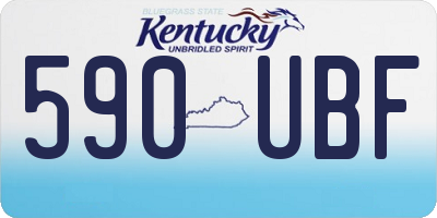 KY license plate 590UBF