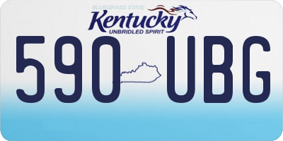 KY license plate 590UBG
