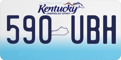 KY license plate 590UBH