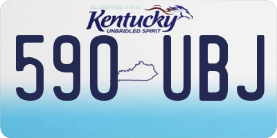 KY license plate 590UBJ