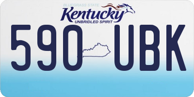KY license plate 590UBK