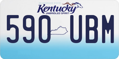 KY license plate 590UBM