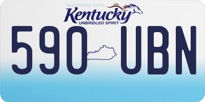 KY license plate 590UBN