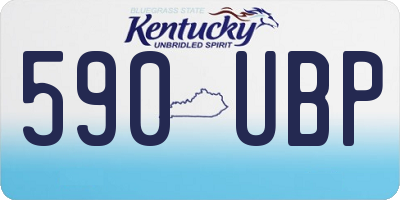 KY license plate 590UBP