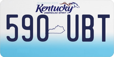 KY license plate 590UBT