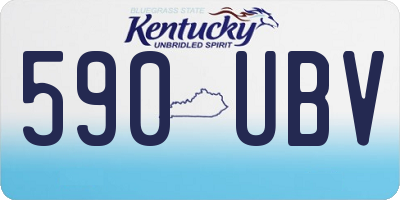 KY license plate 590UBV