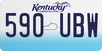 KY license plate 590UBW