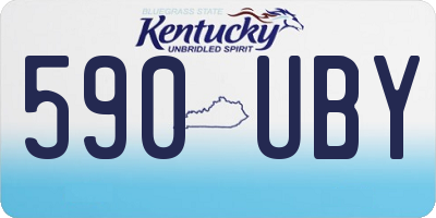 KY license plate 590UBY