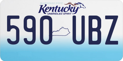 KY license plate 590UBZ