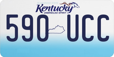 KY license plate 590UCC