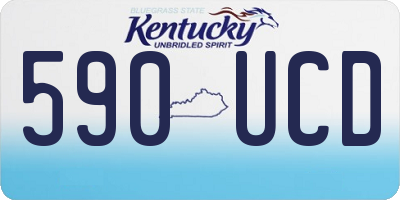 KY license plate 590UCD
