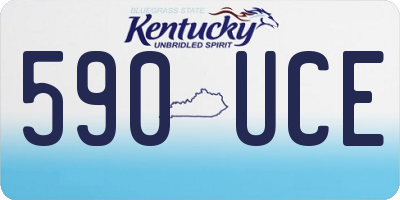 KY license plate 590UCE