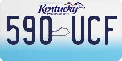 KY license plate 590UCF