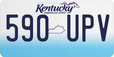 KY license plate 590UPV