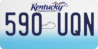 KY license plate 590UQN